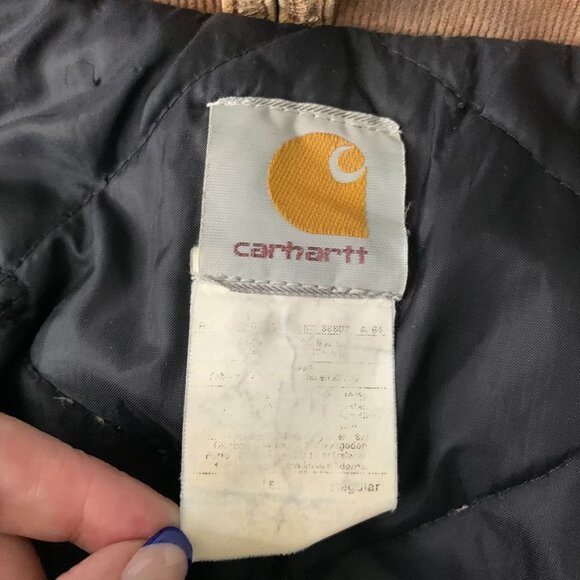 Vintage 90s Carhartt Work Jacket 3XL Brown Duck Canvas Arctic Quilt Lined Zip - Picture 9 of 9